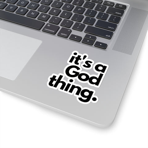 It's A God Thing Cut-Out Stickers -Black - It's A God Thing Clothing