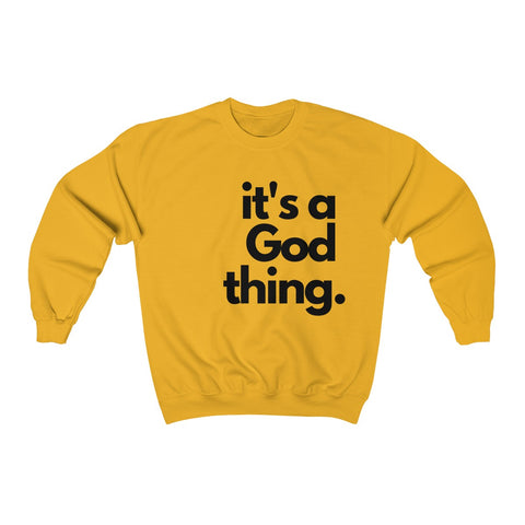 It's A God Thing Crewneck Sweatshirt - Black - It's A God Thing Clothing