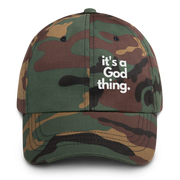 It's A God Thing Dad Hat - White Stitch - It's A God Thing Clothing