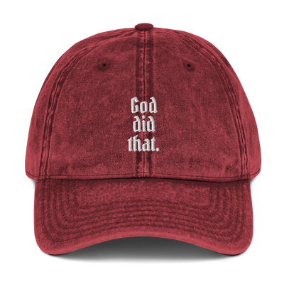 God Did That Cap - Maroon - It's A God Thing Clothing