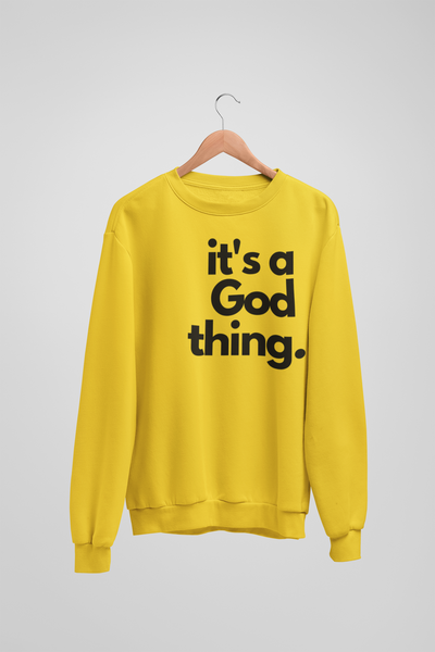 It's A God Thing Crewneck Sweatshirt - Black - It's A God Thing Clothing