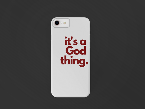 It's A God Thing iPhone Case - Maroon - It's A God Thing Clothing